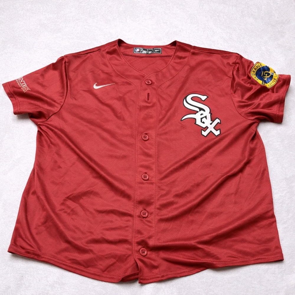 Nike Chicago White Sox Jersey Mens XL Red MLB IAFF Firefighters #11
